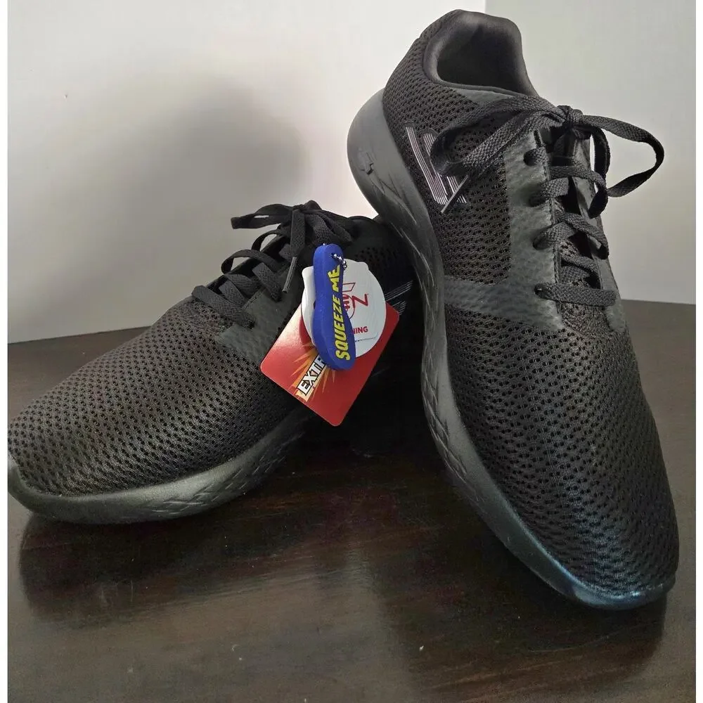 New SKECHERS Go Run 600 Refine Mens 9 EW Black Sneakers 55061 Athletic Shoes